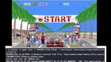 Deep reinforcement learning agent playing a racing game
