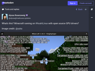 Preview of 'Minecraft Running on Asahi Linux with Open Source GPU Drivers'