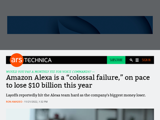 Preview of 'Amazon Alexa is on pace to lose $10B this year'