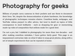 Preview of 'Photography for geeks'