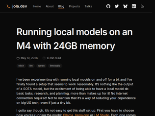Preview of 'Running local models on an M4 with 24GB memory'
