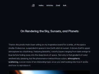 Preview of 'Rendering the Sky, Sunsets, and Planets'