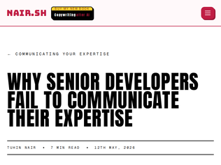 Preview of 'Why senior developers fail to communicate their expertise'
