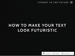 Preview of 'How to make your text look futuristic (2016)'