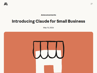 Preview of 'Claude for Small Business'