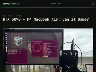 Preview of 'RTX 5090 and M4 MacBook Air: Can It Game?'