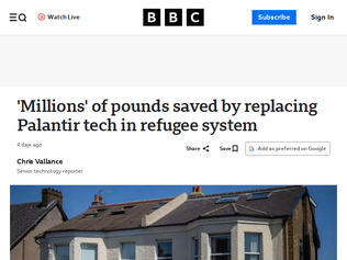 Preview of 'UK government replaces Palantir software with internally-built refugee system'