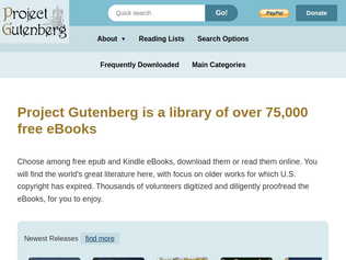 Preview of 'Project Gutenberg – keeps getting better'