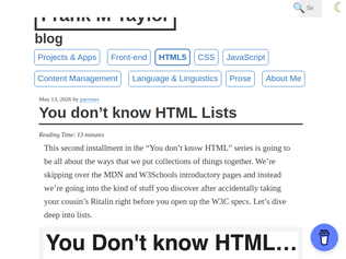 Preview of 'HTML Lists'