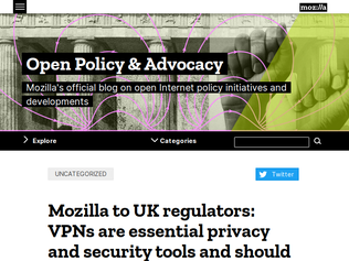 Preview of 'Mozilla to UK regulators: VPNs are essential privacy and security tools'