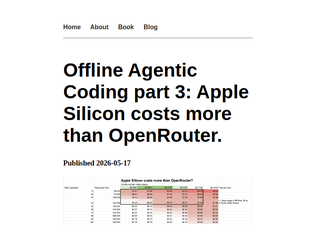Preview of 'Apple Silicon costs more than OpenRouter'