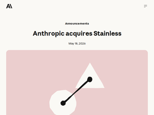 Preview of 'Anthropic acquires Stainless'