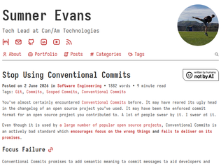 Preview of 'Conventional Commits encourages focus on the wrong things'