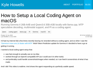 Preview of 'How to setup a local coding agent on macOS'