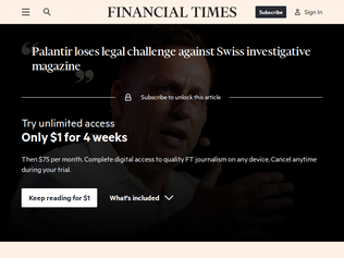 Preview of 'Palantir loses legal challenge against Swiss investigative magazine'
