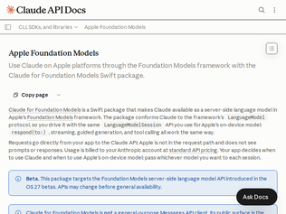 Preview of 'Apple Foundation Models'