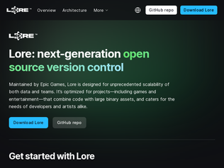 Preview of 'Lore – Open source version control system designed for scalability'
