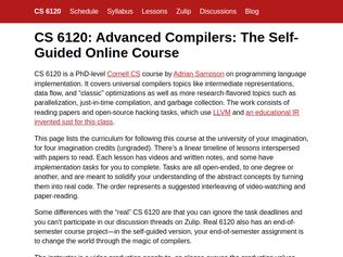 Preview of 'CS 6120: Advanced Compilers: The Self-Guided Online Course (2020)'
