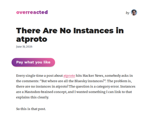 Preview of 'There are no instances in ATProto'