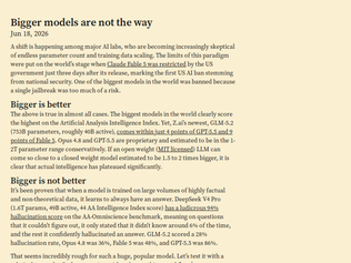 Preview of 'GPT-5.5 hallucinates 3x more than MIT-licensed GLM-5.2'