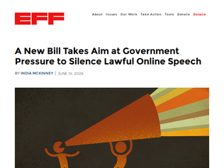 Preview of 'A new bill takes aim at government pressure to silence lawful online speech'