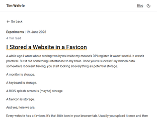 Preview of 'I Stored a Website in a Favicon'