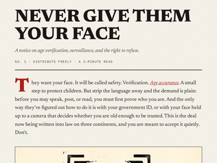 Preview of 'Never Give Them Your Face'