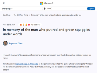Preview of 'In memory of the man who put red and green squiggles under words'