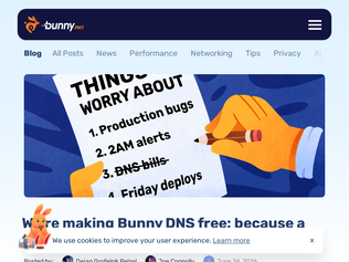 Preview of 'We’re making Bunny DNS free'