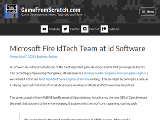 Preview of 'Microsoft fire idTech team at Id software'