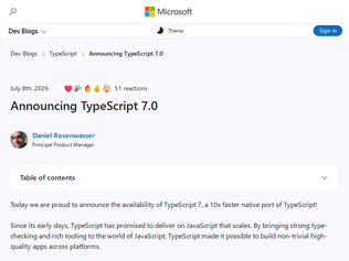 Preview of 'TypeScript 7'