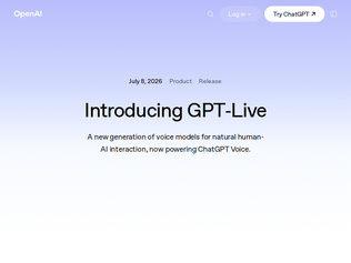 Preview of 'GPT‑Live'