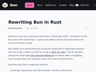 Preview of 'Rewriting Bun in Rust'