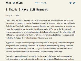 Preview of 'I think I have LLM burnout'