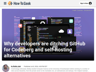 Preview of 'Why developers are ditching GitHub for Codeberg and self-hosting alternatives'
