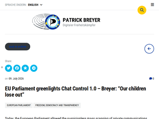 Preview of 'EU Parliament greenlights Chat Control 1.0'