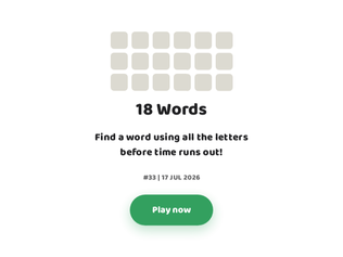 Preview of 'Show HN: 18 Words'