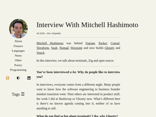 Preview of 'Interview with Mitchell Hashimoto about Ghostty and Zig'