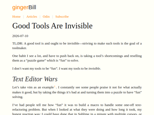 Preview of 'Good Tools Are Invisible'