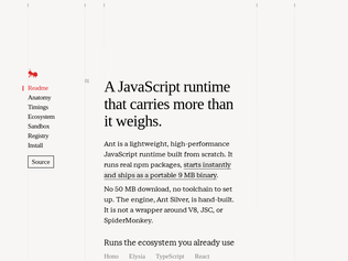 Preview of 'Show HN: Ant – A JavaScript runtime and ecosystem'