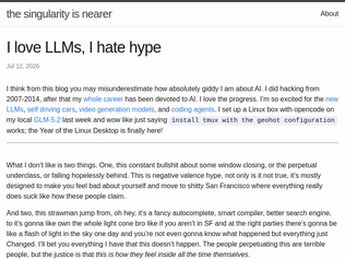 Preview of 'I love LLMs, I hate hype'