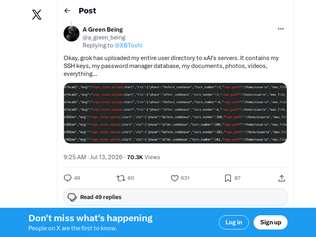 Preview of 'Grok CLI uploaded the whole home directory to GCS'