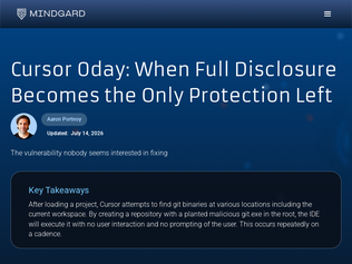 Preview of 'Cursor 0day: When Full Disclosure Becomes the Only Protection Left'