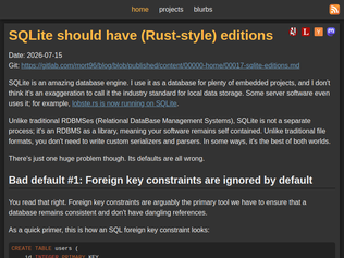 Preview of 'SQLite should have (Rust-style) editions'