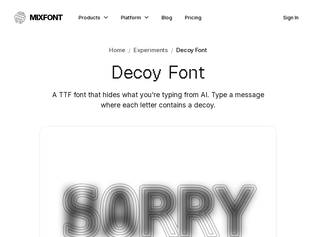 Preview of 'Decoy Font'
