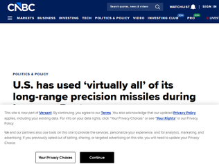 Preview of 'U.S. used 'virtually all' of its long-range precision missiles during Iran war'