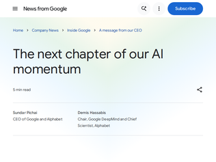 Preview of 'Changes at Google DeepMind: Demis Hassabis from CEO to Chair, Jeff Dean departs'