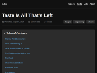 Preview of 'Taste Is All That's Left'