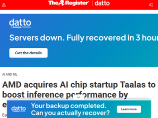 Preview of 'AMD acquires Taalas to boost inference performance by etching models in silicon'