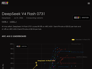 Preview of 'DeepSeek V4 Flash 0731'
